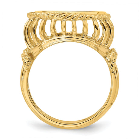 15 mm 14k Yellow Gold coin bezel for 15 mm Coin — alternate view