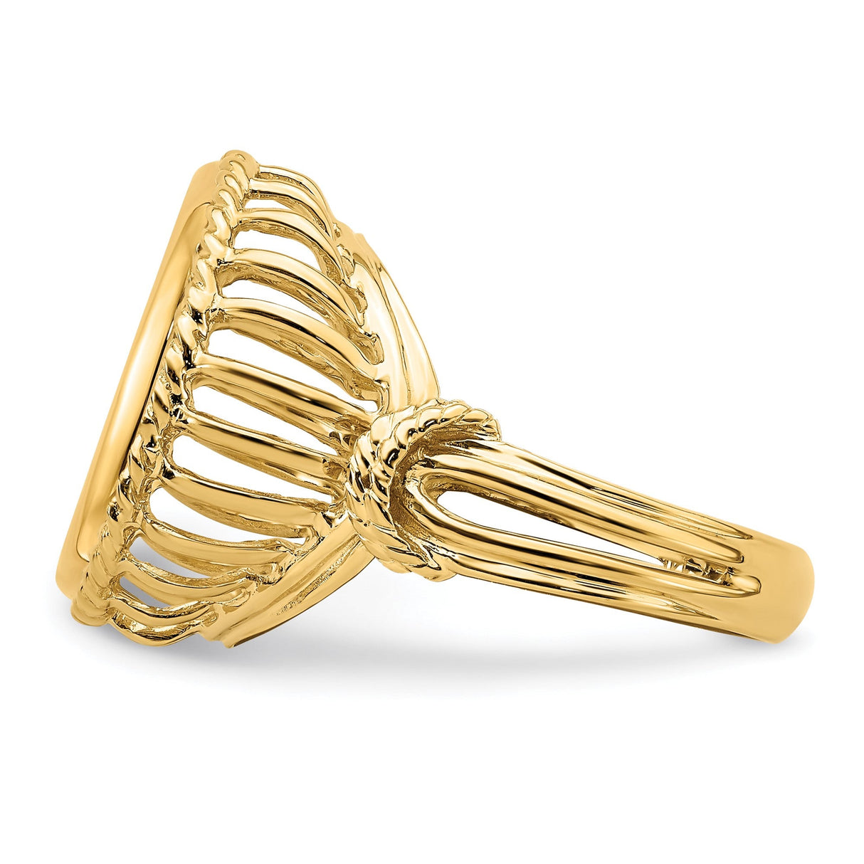 15 mm 14k Yellow Gold coin bezel for 15 mm Coin — additional image