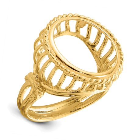 15 mm 14k Yellow Gold coin bezel for 15 mm Coin