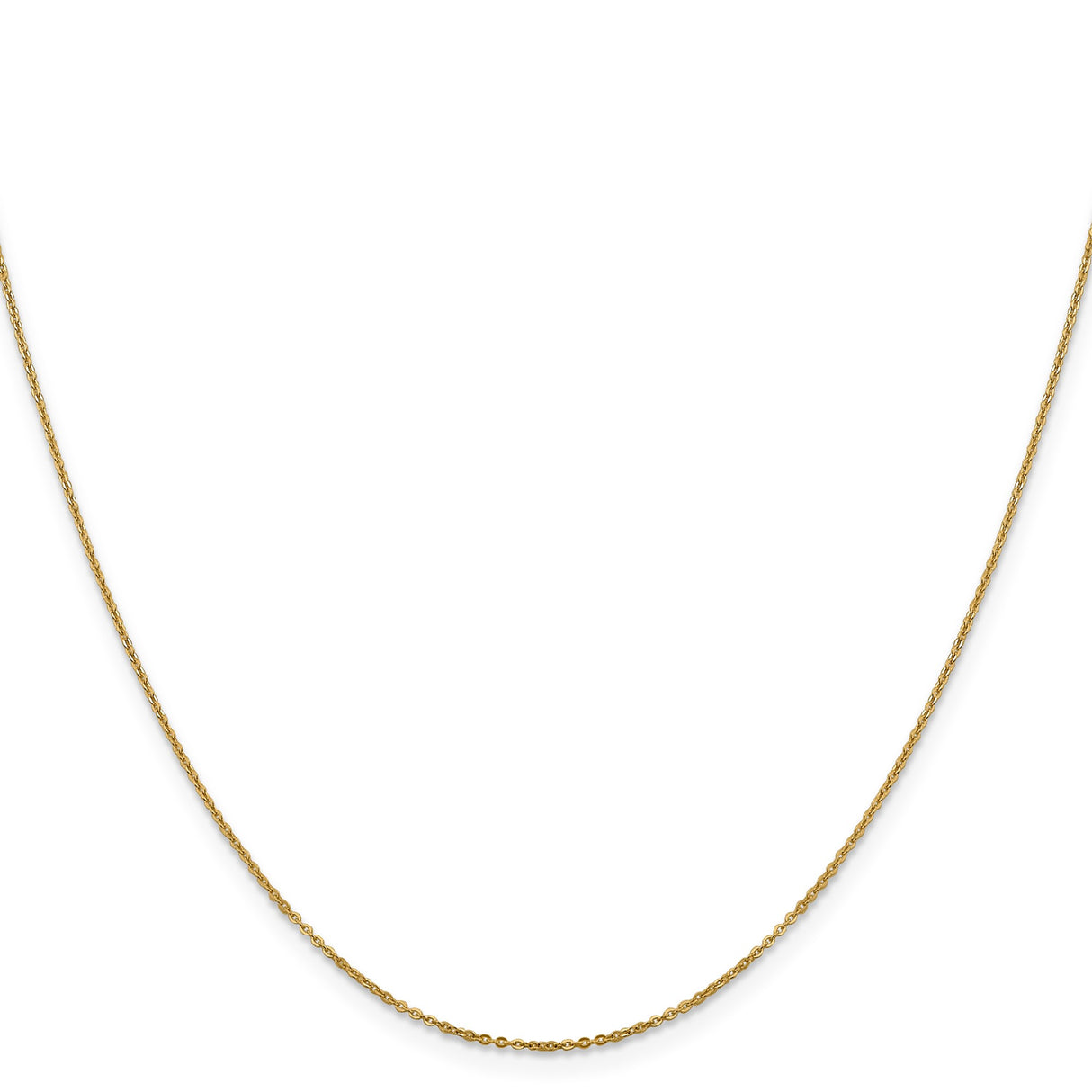 14K Yellow Gold 1.1 mm Polished Chain Necklace