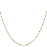14K Yellow Gold 1.1 mm Polished Chain Necklace
