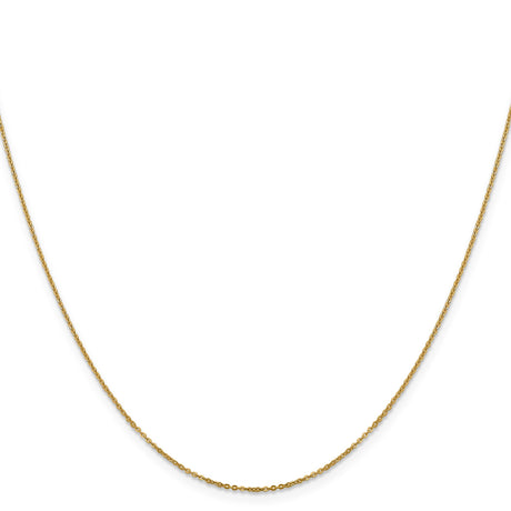 14K Yellow Gold 1.1 mm Polished Chain Necklace