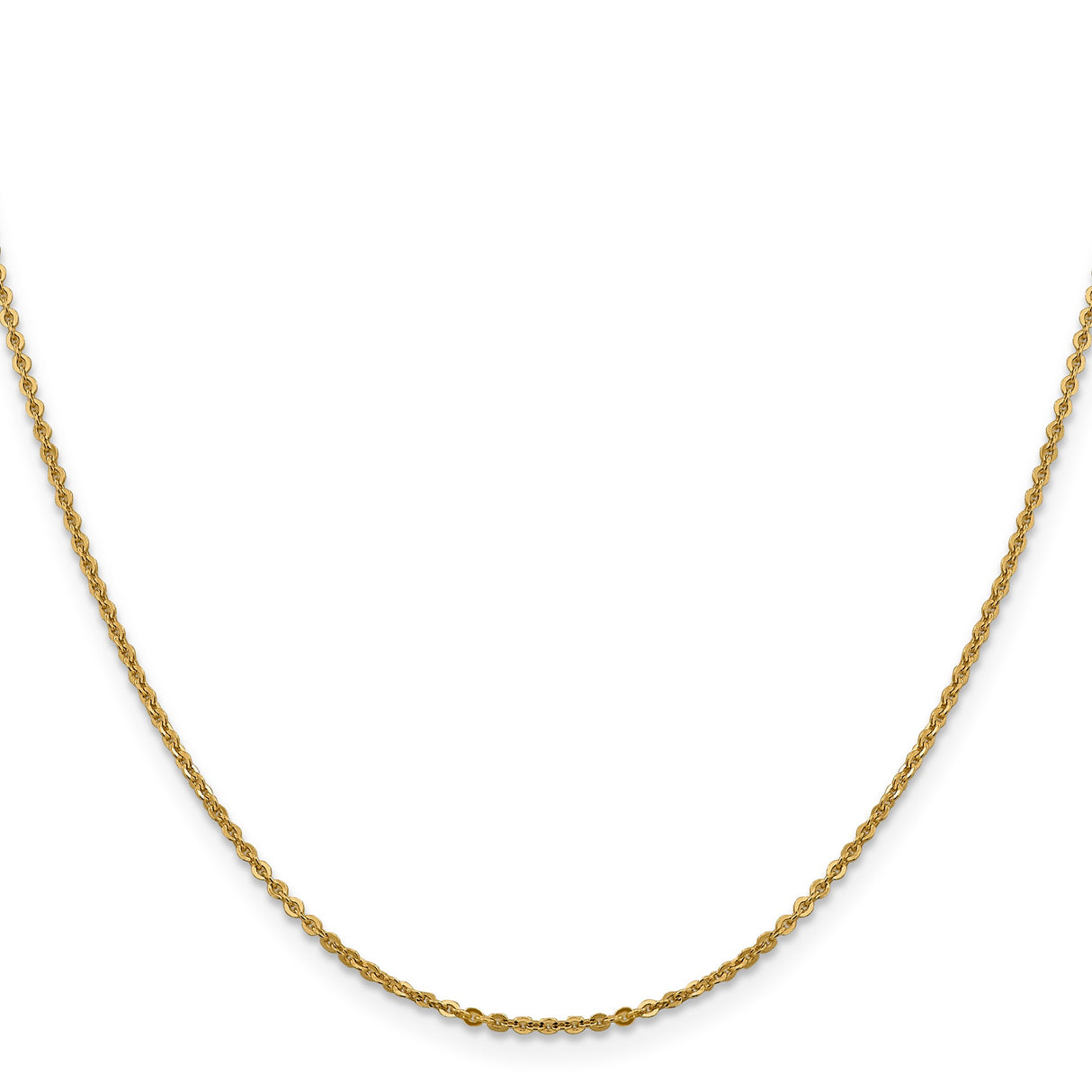 14K Yellow Gold 1.7 mm Polished Chain Necklace