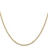 14K Yellow Gold 1.7 mm Polished Chain Necklace