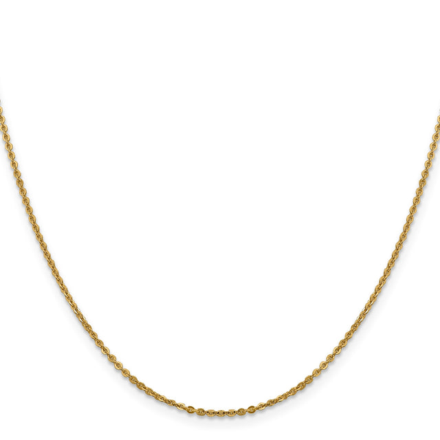 14K Yellow Gold 1.7 mm Polished Chain Necklace