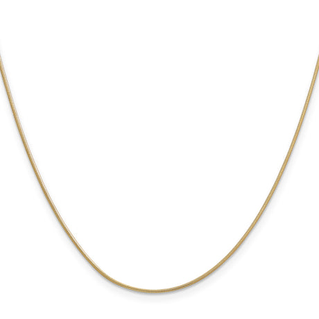 14K Yellow Gold 0.9 mm Polished Chain Necklace