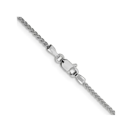 14K White Gold 1.5 mm Polished Chain Necklace, Solid alternate angle