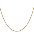 14K Yellow Gold 0.9 mm Box Chain Necklace, Polished