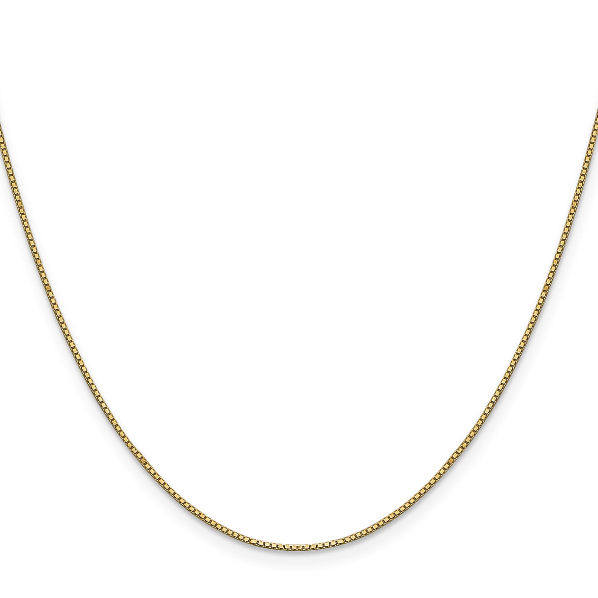 14K Yellow Gold 0.9 mm Box Chain Necklace, Polished