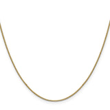 14K Yellow Gold 0.9 mm Box Chain Necklace, Polished