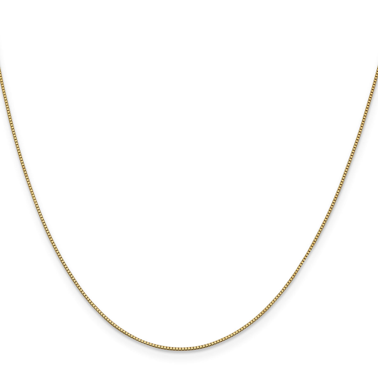 14K Yellow Gold 0.7 mm Box Chain Necklace, Polished