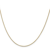 14K Yellow Gold 0.7 mm Box Chain Necklace, Polished