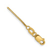14K Yellow Gold 0.7 mm Box Chain Anklet, Polished
