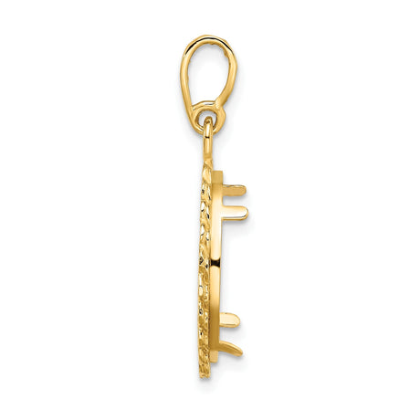 16 mm 14k Yellow Gold coin bezel for 15.5 mm Coin — alternate view