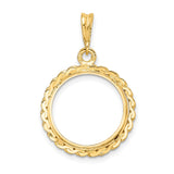 16 mm 14k Yellow Gold coin bezel for 15.5 mm Coin — additional image