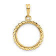 16 mm 14k Yellow Gold coin bezel for 15.5 mm Coin