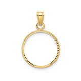 16 mm 10k Yellow Gold coin bezel for 15.5 mm Coin