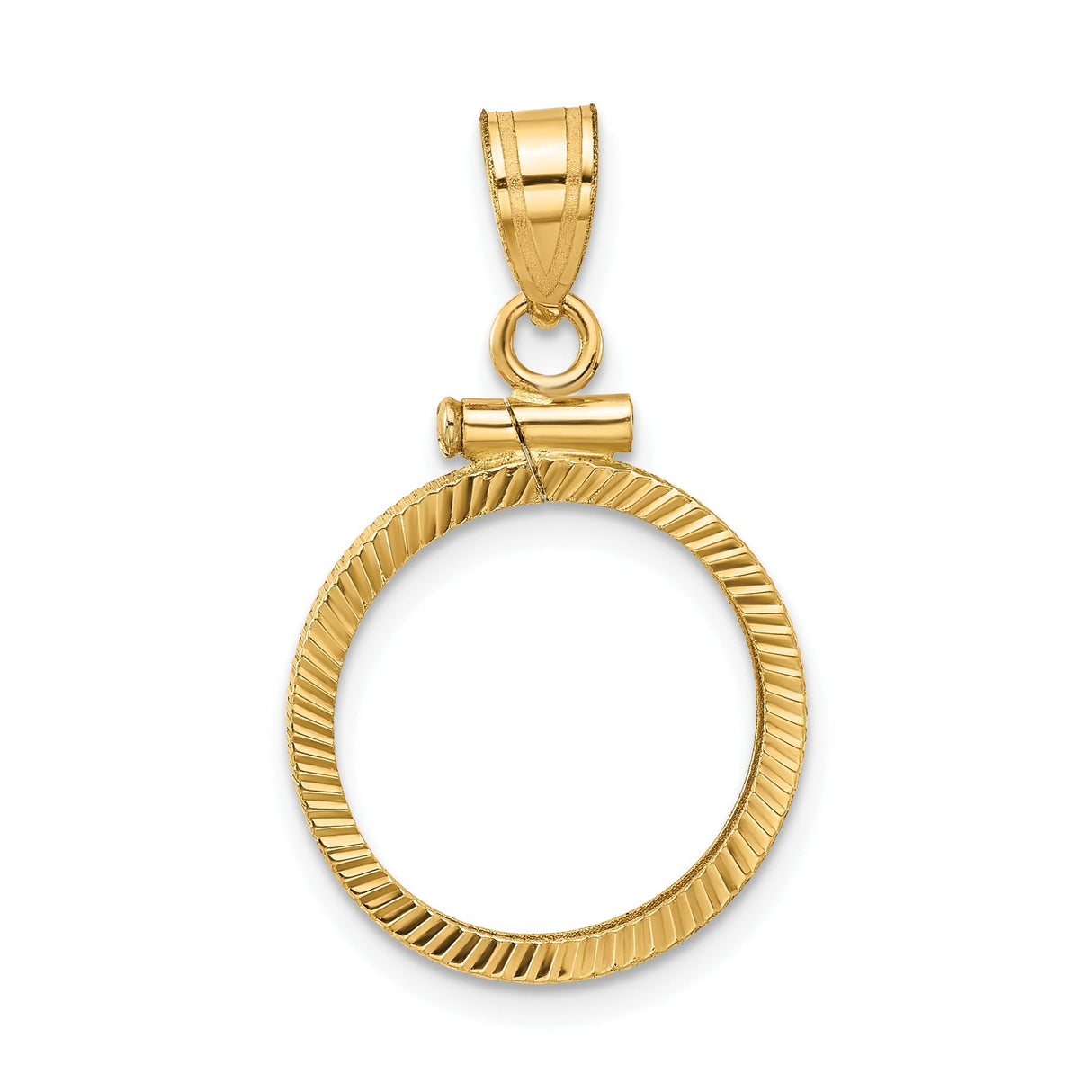 16 mm 10k Yellow Gold coin bezel for 15.5 mm Coin