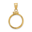 16 mm 14k Yellow Gold coin bezel for 15.5 mm Coin