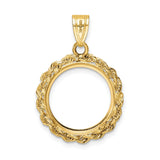 16 mm 14k Yellow Gold coin bezel for 15.5 mm Coin — additional image