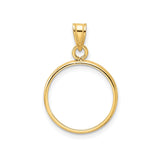 16 mm 10k Yellow Gold coin bezel for 15.5 mm Coin