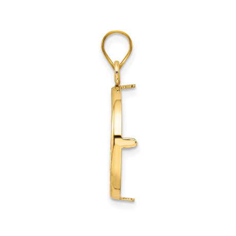 16 mm 14k Yellow Gold coin bezel for 15.5 mm Coin — alternate view