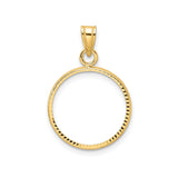 16 mm 14k Yellow Gold coin bezel for 15.5 mm Coin
