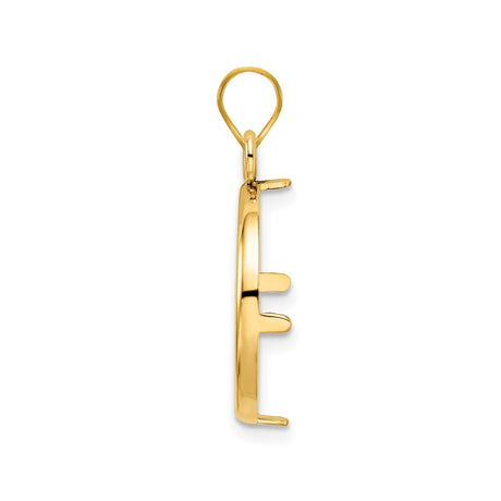 16 mm 14k Yellow Gold coin bezel for 15.5 mm Coin — alternate view
