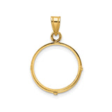 16 mm 14k Yellow Gold coin bezel for 15.5 mm Coin — additional image