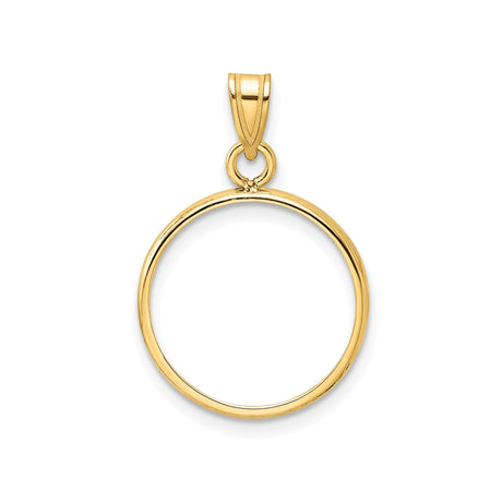 16 mm 14k Yellow Gold coin bezel for 15.5 mm Coin