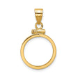 16 mm 14k Yellow Gold coin bezel for 15.5 mm Coin