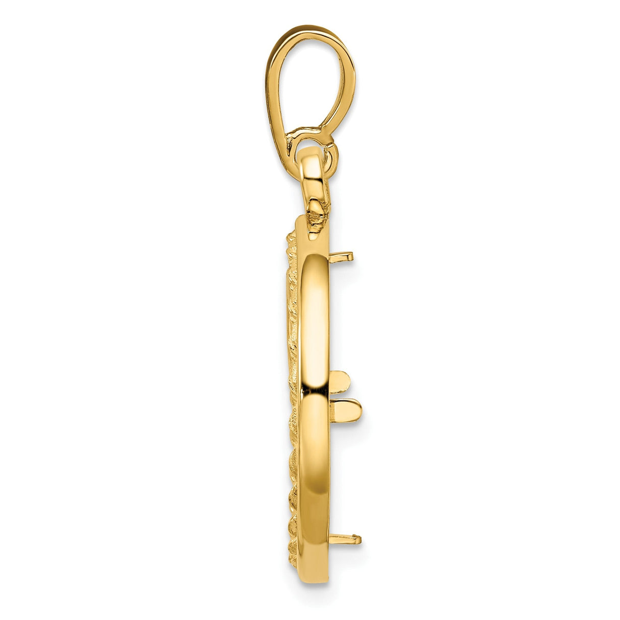 16 mm 14k Yellow Gold coin bezel for 15.5 mm Coin — alternate view