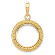 16 mm 14k Yellow Gold coin bezel for 15.5 mm Coin