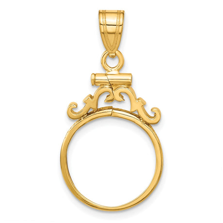 16 mm 14k Yellow Gold coin bezel for 15.5 mm Coin