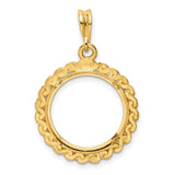 16 mm 14k Yellow Gold coin bezel for 16 mm Coin — additional image