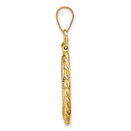 16 mm 14k Yellow Gold coin bezel for 16 mm Coin — alternate view