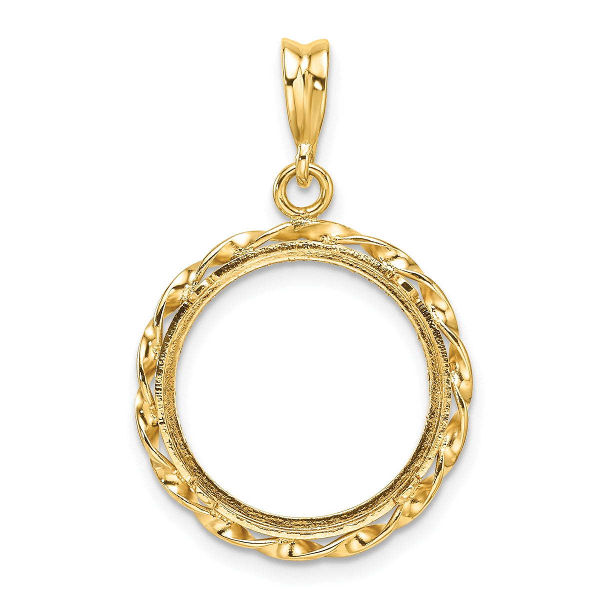 16 mm 14k Yellow Gold coin bezel for 16 mm Coin — additional image