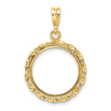 16 mm 14k Yellow Gold coin bezel for 16 mm Coin — additional image