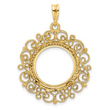 16 mm 14k Yellow Gold coin bezel for 16 mm Coin — additional image