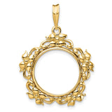 16 mm 14k Yellow Gold coin bezel for 16 mm Coin