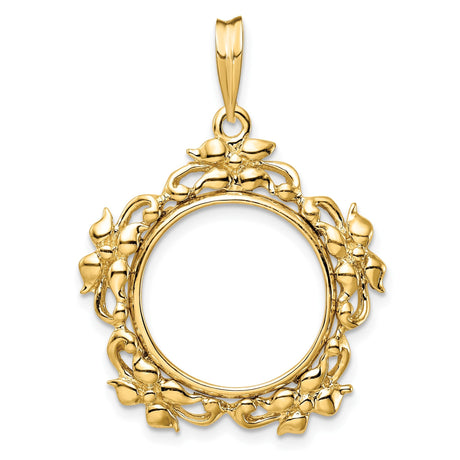 16 mm 14k Yellow Gold coin bezel for 16 mm Coin