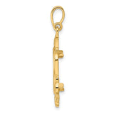 16 mm 14k Yellow Gold coin bezel for 16 mm Coin — alternate view