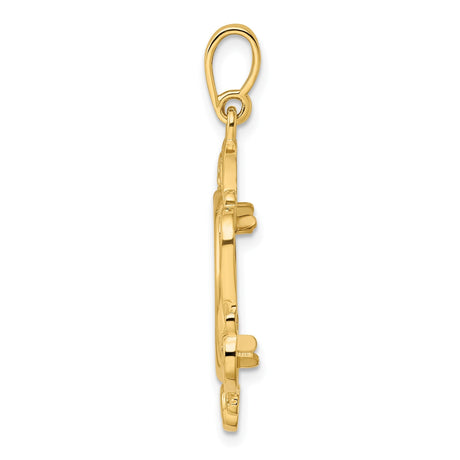 16 mm 14k Yellow Gold coin bezel for 16 mm Coin — alternate view