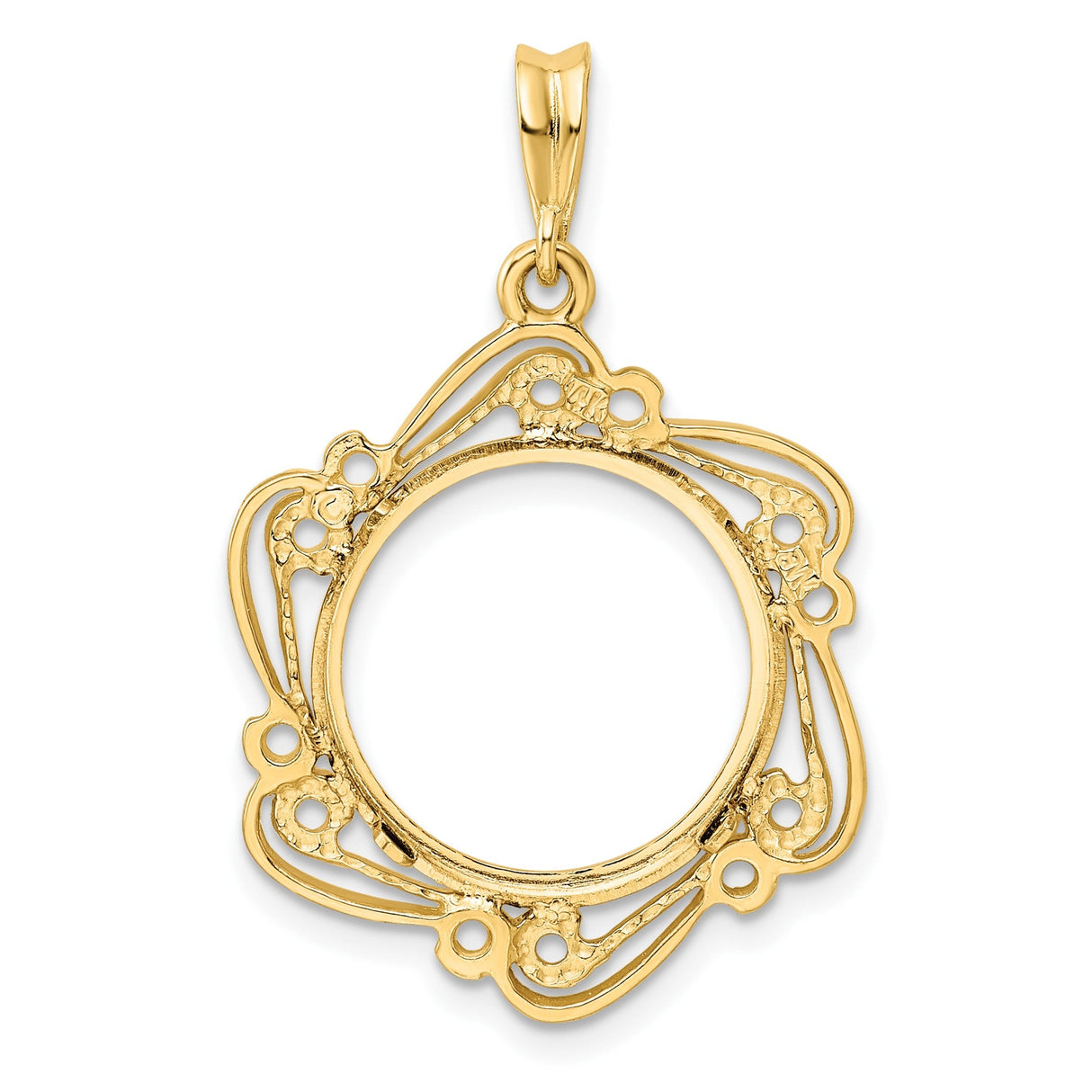 16 mm 14k Yellow Gold coin bezel for 16 mm Coin — additional image