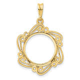 16 mm 14k Yellow Gold coin bezel for 16 mm Coin — additional image