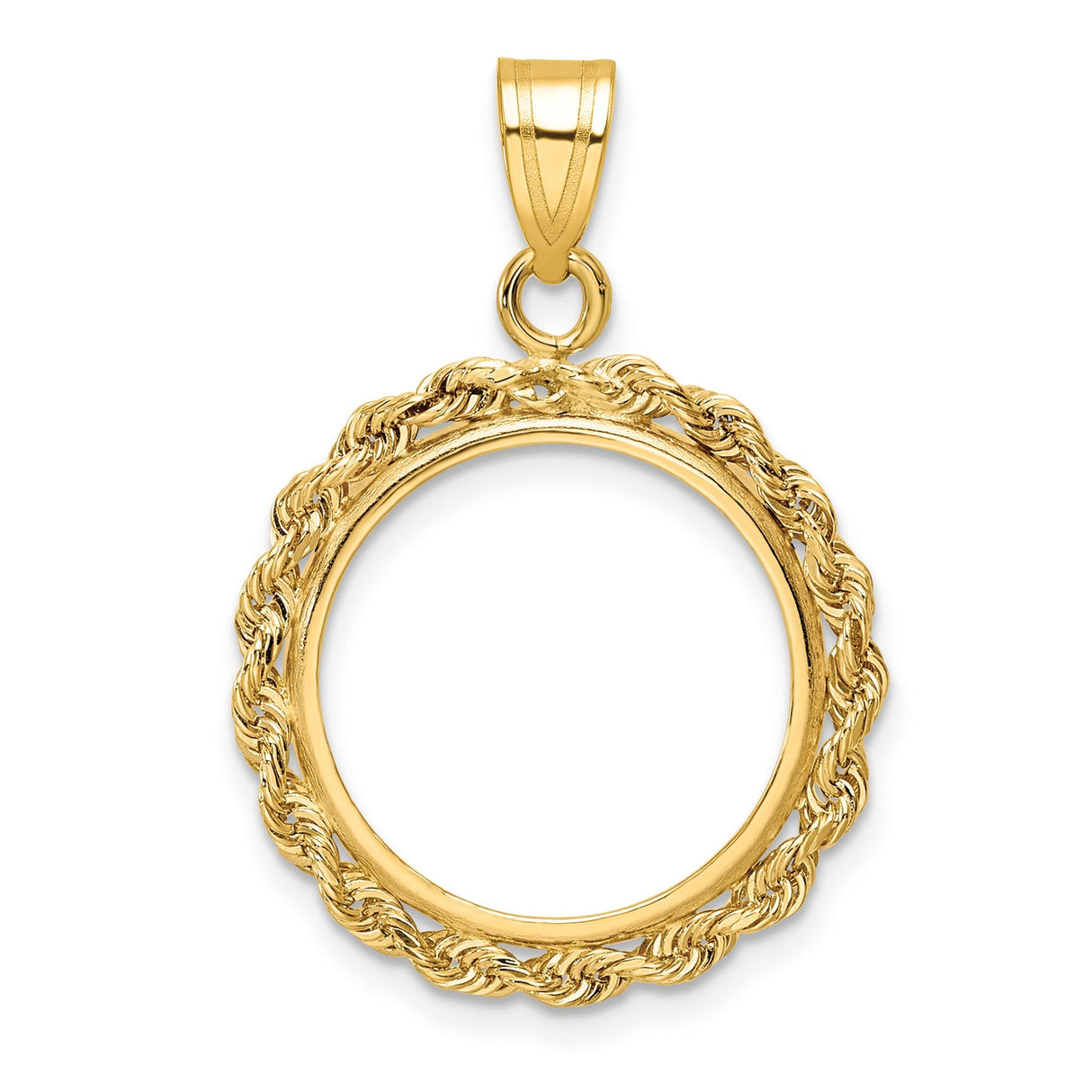 16 mm 14k Yellow Gold coin bezel for 16 mm Coin