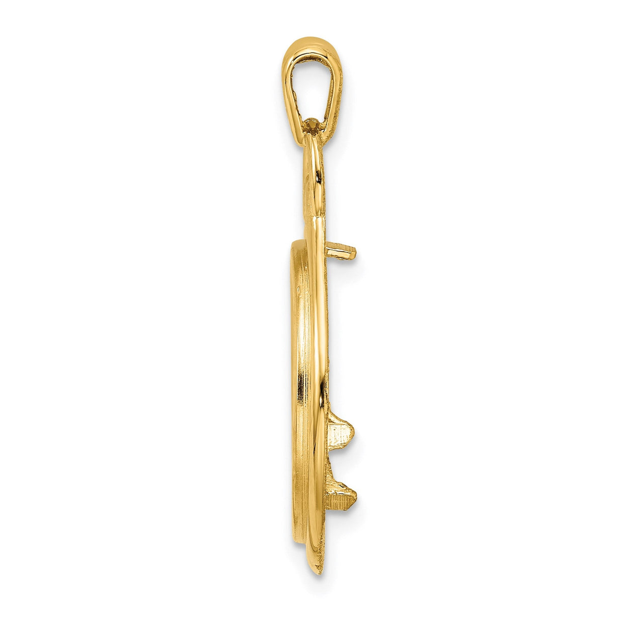 16 mm 14k Yellow Gold coin bezel for 16 mm Coin — alternate view
