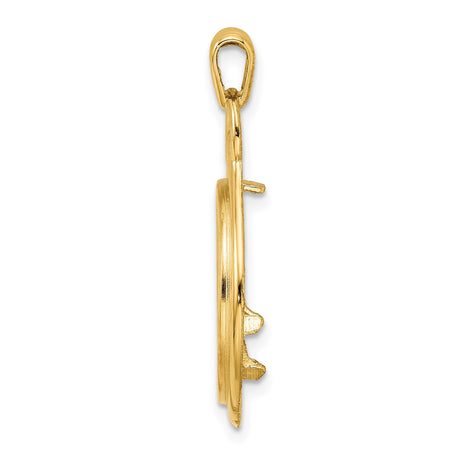 16 mm 14k Yellow Gold coin bezel for 16 mm Coin — alternate view