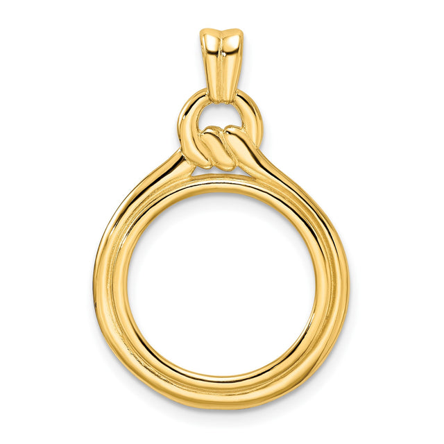 16 mm 14k Yellow Gold coin bezel for 16 mm Coin