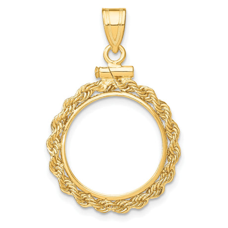 16 mm 10k Yellow Gold coin bezel for 16 mm Coin